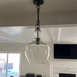 Pottery Barn Flynn Recycled Glass Pendant 11.5”