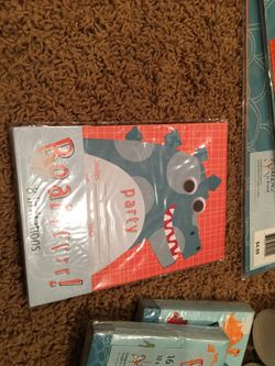 New in packages- Dino Roar- Kids Birthday Party Stuff