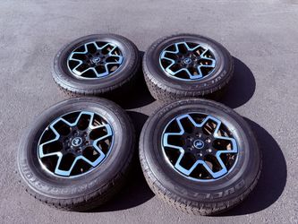 (4) 18” Ford Bronco Wheels 255/70R18 Bridgestone Dueler A/T