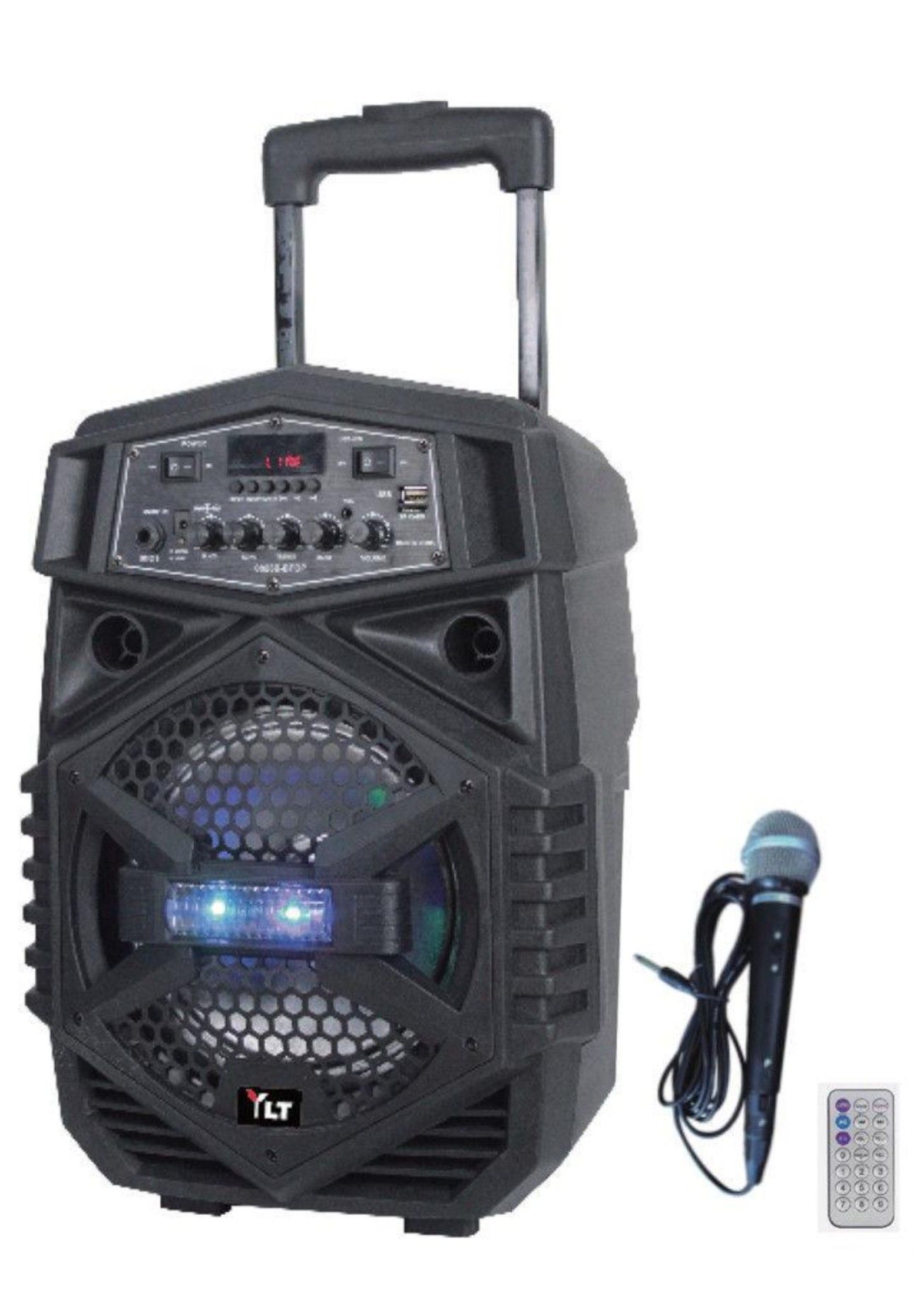 YLT AUDIO YT-328 8" PORTABLE ACTIVE DJ PA RECHARGEABLE SPEAKER BLUETOOTH USB SD
