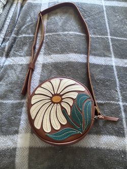 Vintage Portland Leather Company Wildflower large cross body bag