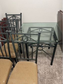 Glass dining set
