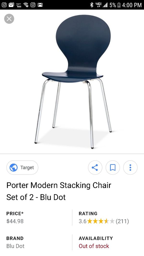 4 Porter Modern Stacking Chairs For In Livonia Mi Offerup Open In The Appcontinue To Mobile Website