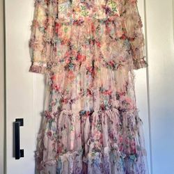 Floral Maxi Mesh Dress Size Small