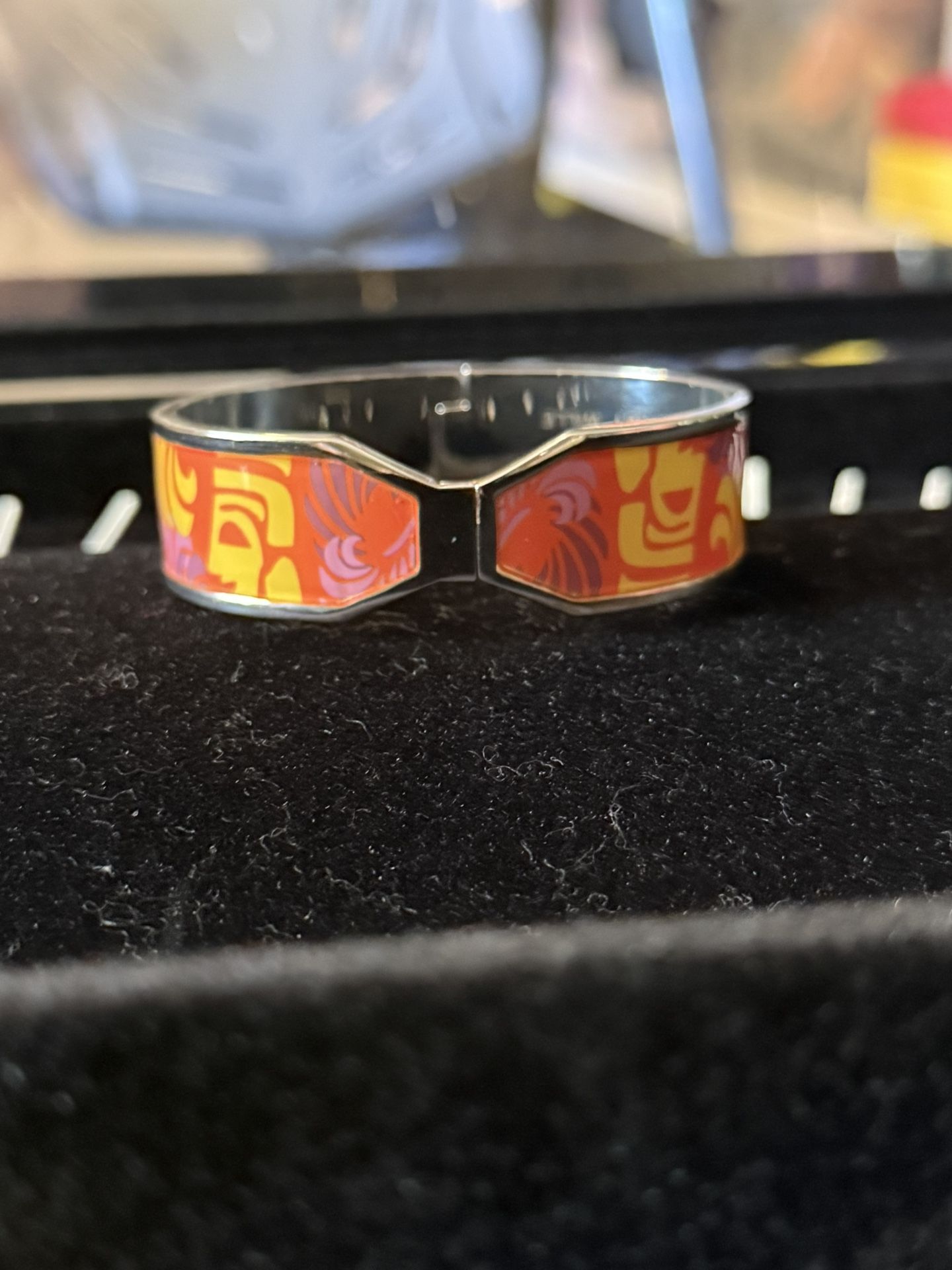 Frey Wille Orange/Yellow Enamel Bracelet/ Made in Austria/Size 7 inches