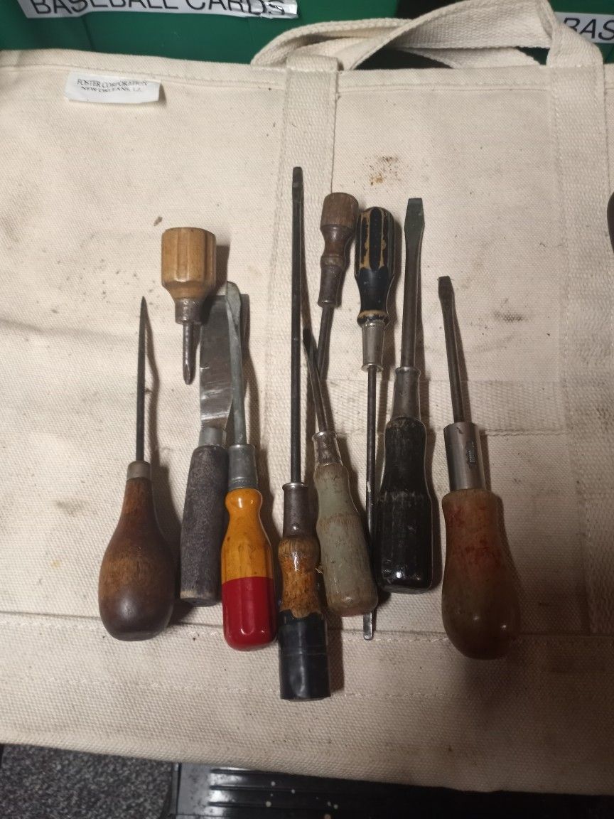 Vintage Wood Handle Tools
