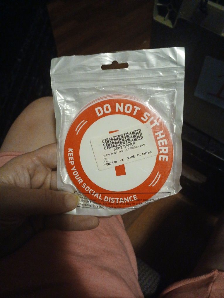 Do Not Sit Here Keep Your Social Distance Stickers