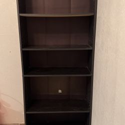 Black 5 Shelf Cabinet