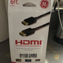 HDMI 6 Ft Cable New In Sealed Box 