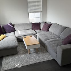 Cloud-Style Deep Sectional Sofa – Luxe Comfort & Clean Look
