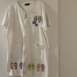 White Printed Mini Dress