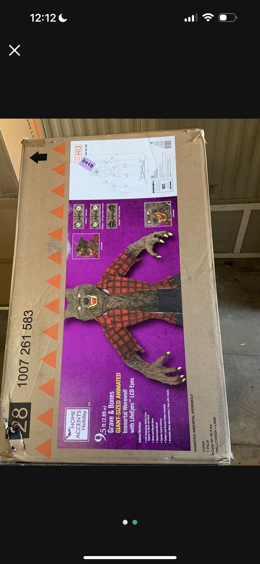 NEW Halloween 9ft Animated Werewolf