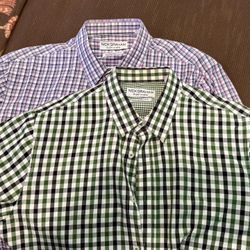 Men’s Nick Graham Long Sleeve Shirts – Size Large (Modern Fit)