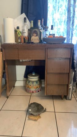 Vintage Nelco sewing machine wooden desk work table