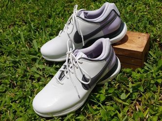 Men's Nike Air Zoom Victory Tour 2 Golf Cleats White Purple DJ6569-105 Sz 3.5
