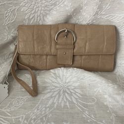 Beige Tan Wristlet