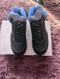 Air Jordan 5 Black University Blue Sneakers