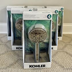 KOHLER Lively 4-Spray Patterns Wall Mount 4.312 in. Handheld Shower Head in Vibrant Brushed Nickel
