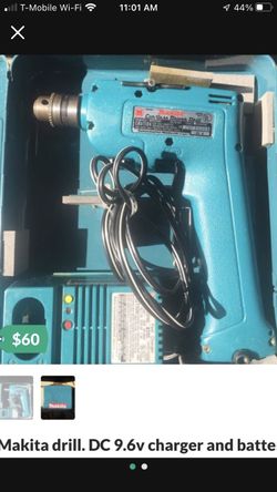 Makita drill. DC 9.6v charger and battery