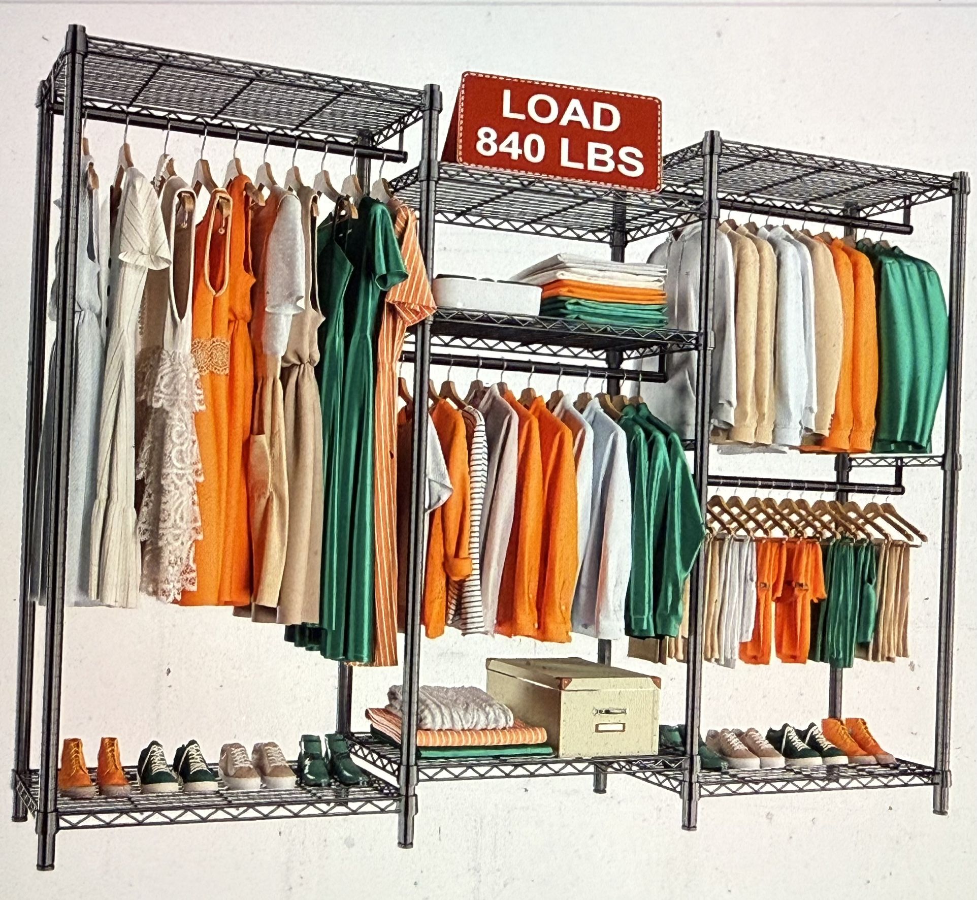 Heavy Duty Adjustable clothes Rack