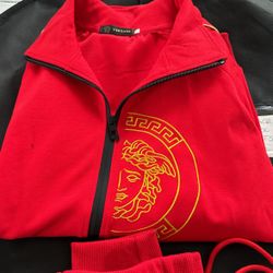 Red Medusa Sweat Suit