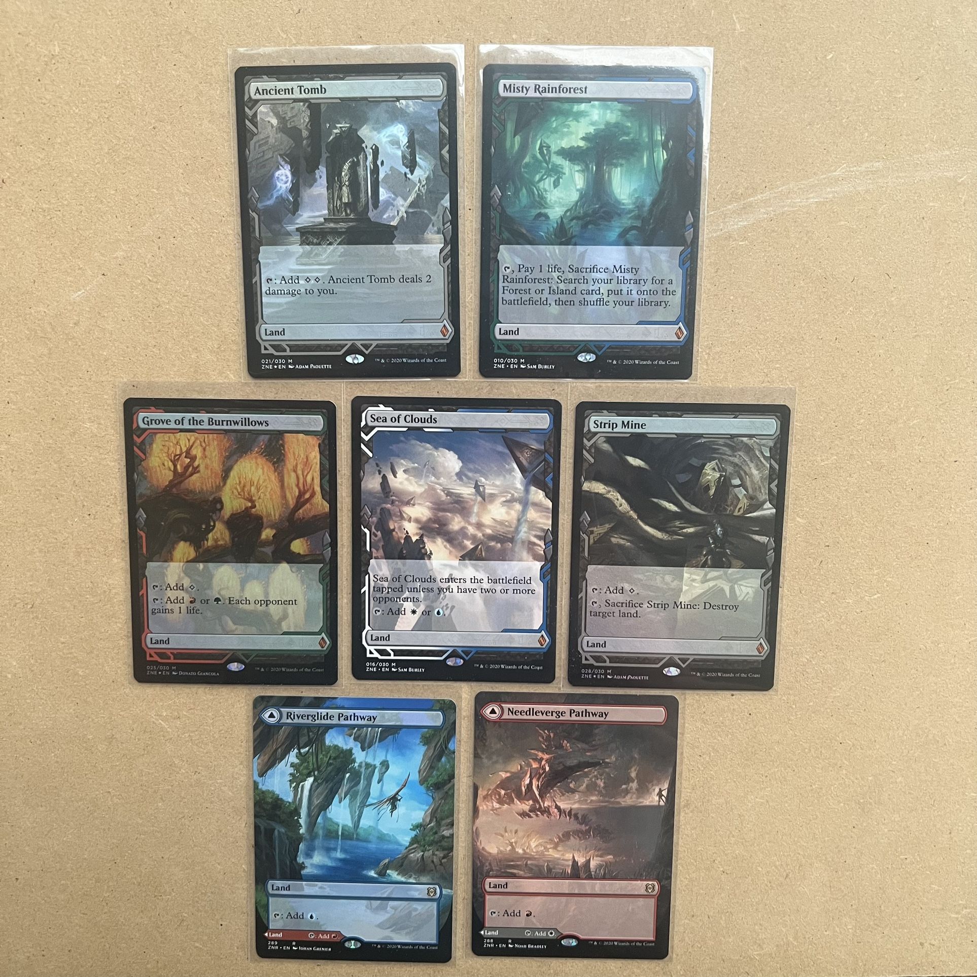 Mtg: Zendikar Rising | Expedition Lands | Ancient Tomb Foil, Misty Rainforest And More