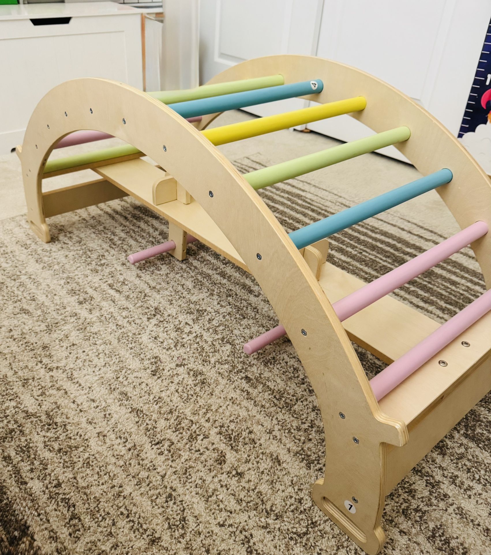 Wooden Montessori Climbing Rocker / Arch