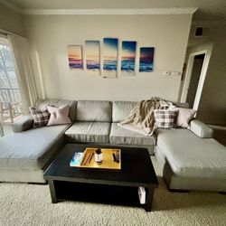 Sectional Queen Size Sofa Sleeper with Dual Loungers – Great Condition!
