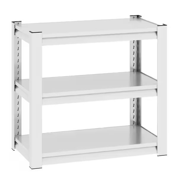 White Metal 3- Tier Storage Rack 