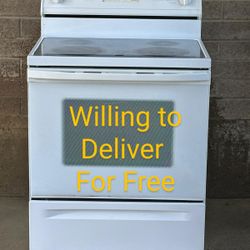 Whirlpool 30" In W Glass-Top Electric Range 220 V