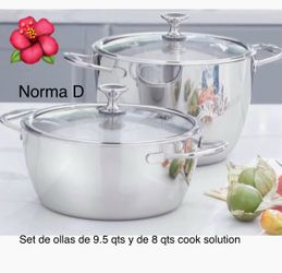 Set de ollas de 9.5 qts y de 8 qts cook solution nuevas en sus cajas 🌺 princess house 🌺