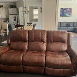 3 Piece Leather Sofa Set
