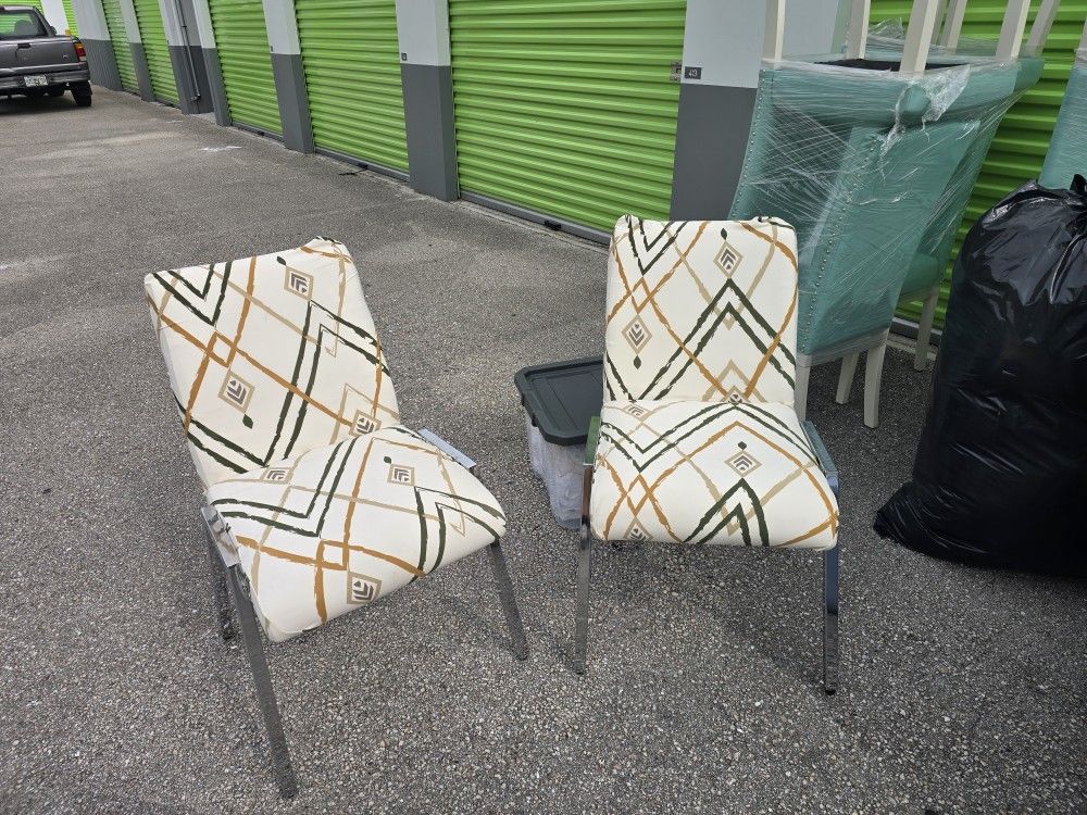 2 Dining Room Chairs With Slip Covers MAKE OFFER