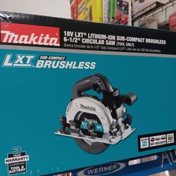 Makita 18V LXT Lithium-Ion Sub-Compact Brushless 6-1/2" Circular Saw. Tool Only 