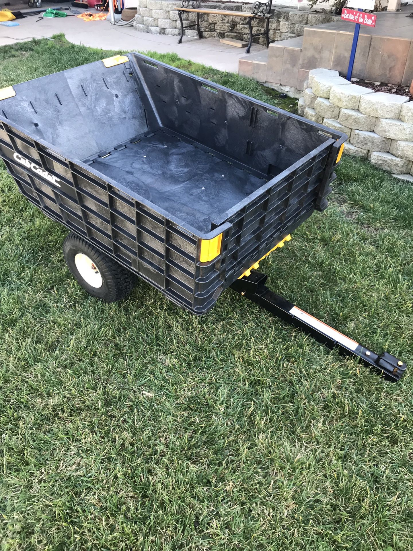 Cub Cadet Utility Trailer 10 cu. ft. Tow-Behind Dump Cart For Riding Mowers