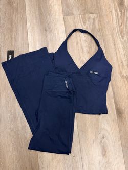 DFYNE Navy Blue Activewear Set