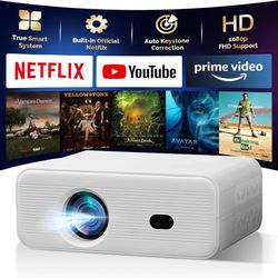Mini Projector 1080P Portable with Dual Band WIFI6 5G Wireless 5.2 Bluetooth Android 