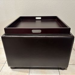 Brand New,  Faux Leather Storage Ottoman
