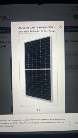 Wanted: 540 watt solar panel