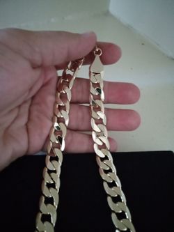 Gold Deep Plated Thick Heavy Necklace Chain Jewelry