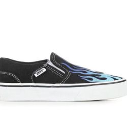 KIDS' VANS SLIP-ON SKATE SHOES SZ 7 LIKE NEW