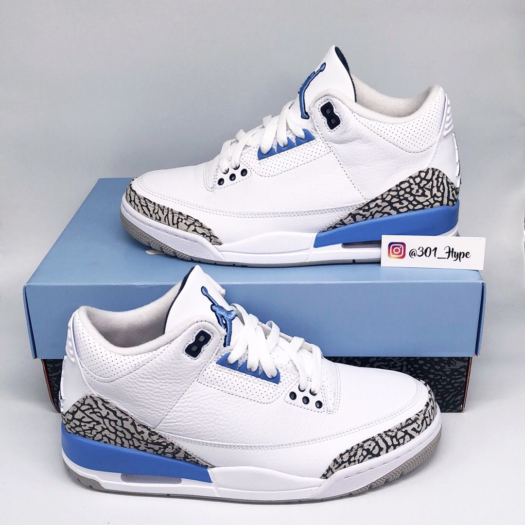 Jordan 3 UNC size 8