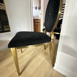 Black And Gold Chairs 