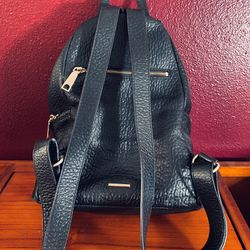 Rebecca Minkoff Women's Julian Leather Backpack Black/Gold Hardware Retail $322