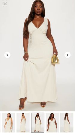 Fashion Nova Daniella Stretch Linen Maxi Dress