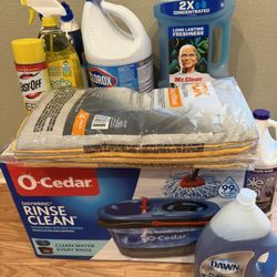 Cleaning Supplies And Mop Rinse Clean All Together (NEW)