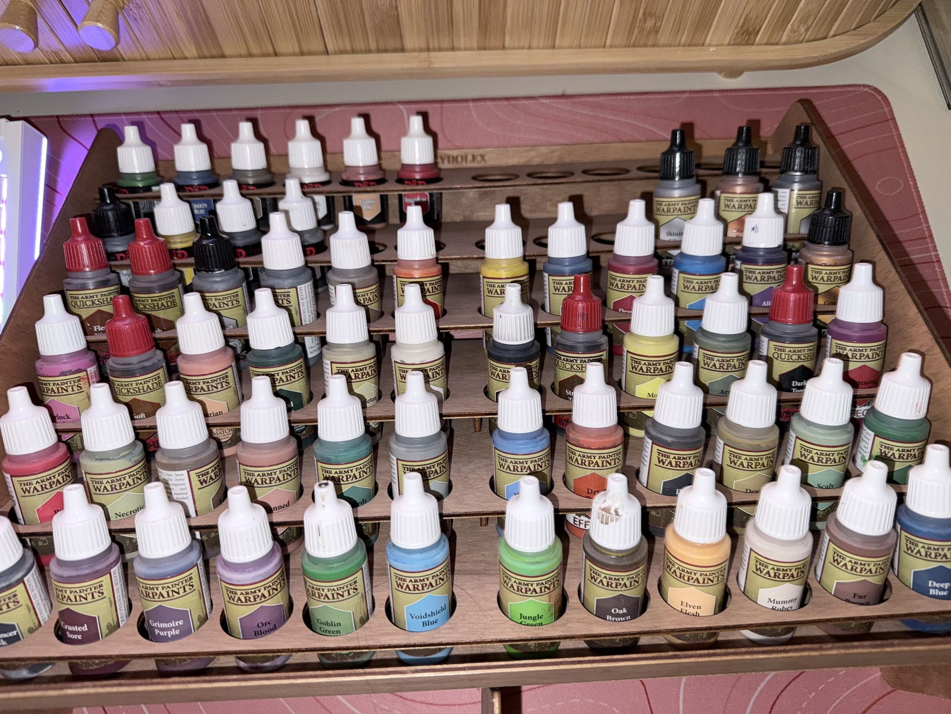 Army Painter Warpaints + Wooden Rack (Mini Painting)