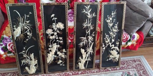 4 Black and White Framed Artwork