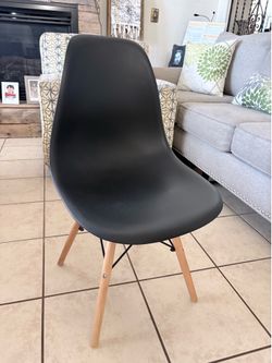 Black plastic chair