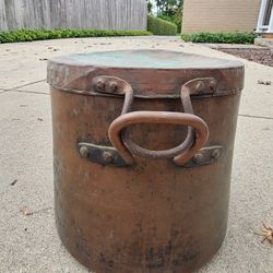 Antique copper candy kettle